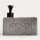 Homla, Lutra, dozownik, kwadratowy szary, 16-14,5 cm