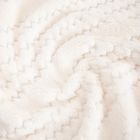 Homla, Mavro, koc, miękki ecru z ozdobnym przeszyciem i lamówką, 150-200 cm