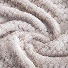 Homla, Mavro, koc miękki szary z ozdobnym przeszyciem i lamówką, 150-200 cm