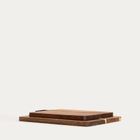 Homla, Mooka, zestaw desek, do krojenia, akacjowych z metalowym uchwytem, 33-25,5 cm