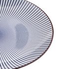 Homla, Navia, talerz obiadowy, granatowy z brązową obwódką, 27 cm