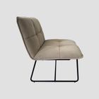 Homla, Nelox, fotel welurowy, szary, 63-69-73 cm