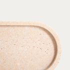 Homla, Onda, taca dekoracyjna, owalna beżowa, 25-12-1,5 cm