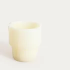 Homla, Pallora, szklanka, z uchem z mlecznego szkła żółta, 0,25l