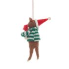 Homla, Petties, zawieszka, filcowa miś z cukierkiem, 11 cm