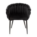 Homla, Prinssi, krzesło, welurowe czarne, 64-54-73 cm
