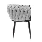 Homla, Prinssi, krzesło, welurowe szare, 64-54-73 cm