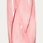 Homla, Raya, wazon, szklany skręcony różowy, 10,5-10,5-26 cm