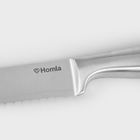 Homla, Rigel, nóż do chleba, srebrny, 32 cm, 744051