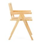 Homla, Rotin, fotel drewniany z plecionką wiedeńską, 50-55-78 cm