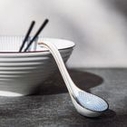 Homla, Salado, łyżka do ramenu, w paski z brązowym rantem, 16,5 cm