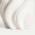 Homla, Salana, osłonka na doniczkę, falowana biała, 18-13 cm