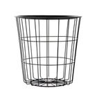 Homla, Scandi, stolik, czarny z czarnym blatem, 41-41-41 cm