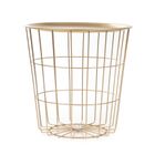 Homla, Scandi, stolik, złoty ze złotym blatem, 41-41-41 cm