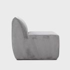 Homla, Svela, fotel modułowy, szary sztruksowy, 59,5-80-62 cm