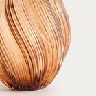 Homla, Swirl, wazon szklany zakręcony, brązowy, 17-21 cm