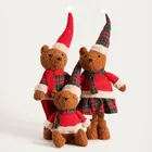 Homla, Tartan, skrzat, pan miś siedzący w sweterku w kratę, 40 cm