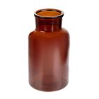 Homla, Tenno, wazon szklany, brązowy, 14,5-14,5-25,5 cm