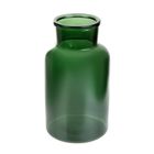 Homla, Tenno, wazon szklany, zielony, 14,5-14,5-25,5 cm