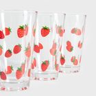 Homla, Token Summer, szklanka, w truskawki, 0,3l, 3 szt., 744433