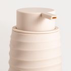 Homla, Torus, dozownik, z tłoczeniem, beżowy, 8,2-8,2-17 cm