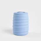 Homla, Torus, kubek łazienkowy, z tłoczeniem niebieski, 8,2-8,2-11 cm