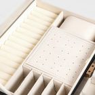 Homla, Virello, szkatułka na biżuterię, kuferek czarny, 23-17-13,5 cm