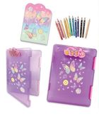 Hot Focus, teczka A4 z klipsem + kredki, motylki, 1 szt.