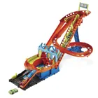 Hot Wheels City, Rajdowy Rollercoaster + 5 autek, zestaw z napędem