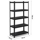 Humberg, regał metalowy magazynowy, czarny, 180-90-40 cm