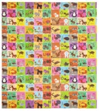 Humbi, dwustronna mata edukacyjna z pianki XPE, alfabet polski i wieś, 180-200 cm