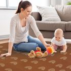 Humbi, mata piankowa, puzzle piankowe, brązowe łuki, 60-60 cm, 9 szt.