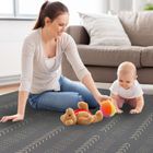 Humbi, mata piankowa, puzzle, szare, 62-62 cm, 9 szt.