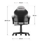 Huzaro, Ranger 1.0, fotel gamingowy dla dziecka, Grey Mesh