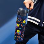 ION8, Egzotyczne ptaki, bidon z ustnikiem, niebieski, 500 ml