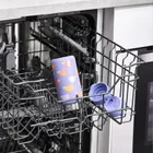 ION8, Jeże, stalowy bidon z ustnikiem, fioletowy, 400 ml