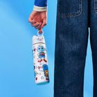 ION8, Roboty, bidon stalowy z ustnikiem, biały, 600 ml