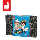 Janod, Coloring box, zestaw przyborów do kolorowania, 42 elementy