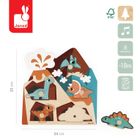 Janod, Dinozaury, drewniane puzzle muzyczne, 6 szt.