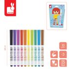 Janod, flamastry pędzelkowe, 10 kolorów