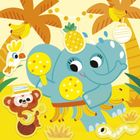 Janod, My arts & crafts, zestaw kreatywny, naklejki z filcu i magiczny pisak