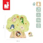 Janod, Odgłosy ptaków, drewniane puzzle muzyczne, 6 szt.