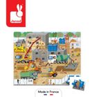 Janod, Plac budowy, puzzle w walizce, 36 elementów