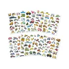 Janod, Pojazdy, naklejki na arkuszach, 200 szt.