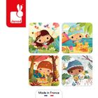 Janod, Pory roku, puzzle progresywne w walizce, 4 układanki