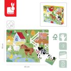 Janod, puzzle sensoryczne, farma, 20 elementów