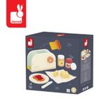 Janod, Shiny Grandma, drewniany zestaw śniadaniowy z tosterem i 12 akcesoriami