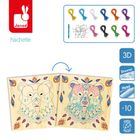 Janod, String Art, Zwierzęta, przeplatanka 3D, zestaw kreatywny