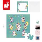 Janod, Unicorn, puzzle z kartką okolicznościową, 2w1, 25 szt.