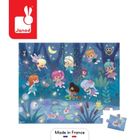 Janod, Wróżki i lilie wodne, puzzle w walizce, 36 elementów